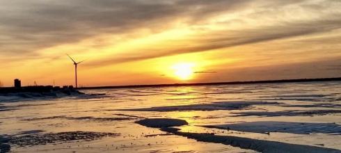 Sunset off the coast of the Gulf of Bothnia