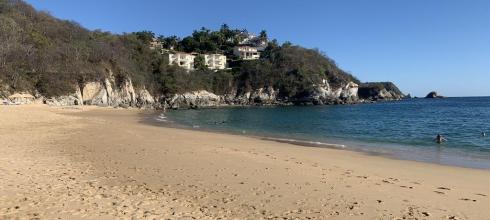 This is the view from our hotel; we are right on the beach!