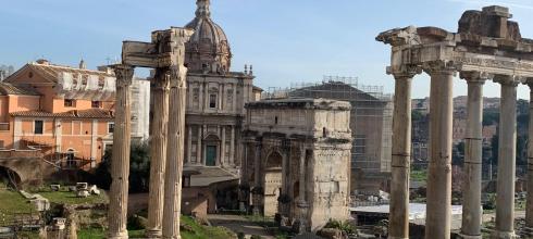 The Roman Forum, the most famous site of ancient Roman ruins