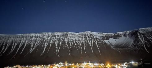 A view of town from the avalanche wall