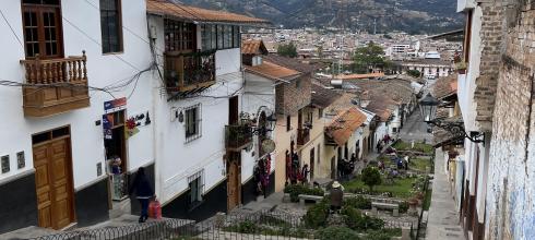 A beautiful view of the charming city of Cajamarca, Peru!