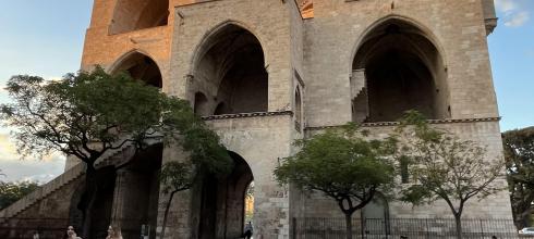 The gate of the ancient city wall of Valencia