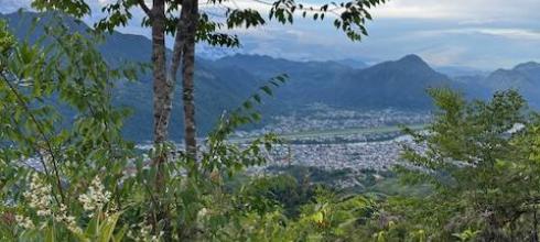 The view from the top of a mountain I climbed this week