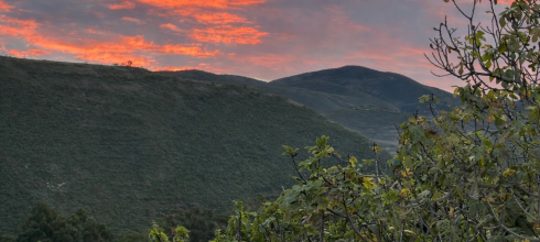 Sunset on a clear day