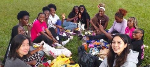 Here is a photo of me and some kind girls who I have befriended!