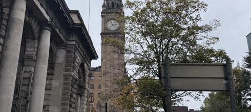 This is the Albert Memorial Clock, a clock tower in the city that I walk by often