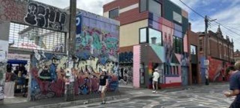 Graffiti outside of the Fitzroy Market!