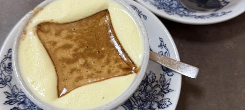 I ordered an affogato, which is vanilla gelato with a shot of espresso--it was delicious!