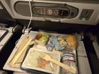This is the delicious dinner that American Airlines gave us