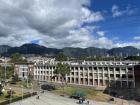 View from the top of a building at my school with the Andes mountains in the background