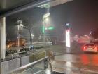August's typhoon flooded roads outside the metro station near my apartment