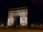The famous Arc de Triomphe at the end of the Champs-Élysées