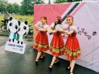 Russian students representing