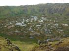 The crater lake of Rano Kau volcano