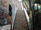 Stairs next to a cable car lift