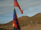 The Chilean (top) and indigenous peoples' (bottom) flags