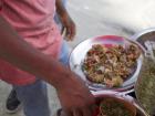 He's preparing dry Pani to end the feast 
