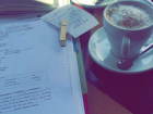 No better place to do homework than at a cafe
