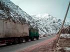 I would not like to be behind this truck as it attempts to make it up this mountain pass!