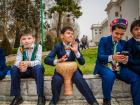 Boys rehearse for their Navruz pageant in Dushanbe.