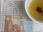 My total bill for a meal of osh and tea -- 13.2 somoni, or $1.40.