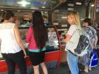 We were quick to learn how to adapt to food-related culture and etiquette. In this picture, my friend is waiting with some Kazakh ladies to order ice cream, or мороженое