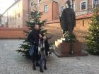 With a friend at Wawel Castle