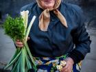A babushka (grandma) with her vegetables
