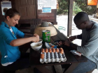 Javon and me preparing a meal at Chagar Hutang