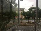 Peering out the hostel window, I see rain clouds rolling over UMT