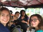 My friends and I enjoy a tuk-tuk ride through the streets of Siem Reap