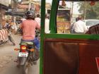 The view from inside a small auto