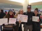 My sisters welcoming me home