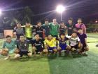 Playing soccer with my students in Vietnam