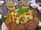 Pumpkin filled with meat and vegetables is a special dish at Bill's parents' restaurant