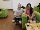 Ms. Hien and I at a coffee shop