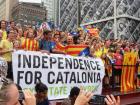 Signs from Catalonia protest 