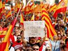 Locals protesting for Spain to stay united 