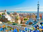 Colorful tiles in Park Guell 