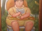 Botero, a famous Colombian painter, calls this, "Colombian Child." What do you notice about the kid?