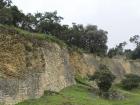 The great rock wall of Kuélap surrounds the citadel. 
