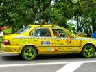 Taxi drivers are required to keep their cabs the standard yellow, though some are more customized