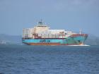 These cargo ships are so large that we could hear the waves they created lapping up against the shore of the island