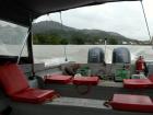 The water taxis have canvas tops to protect passengers from the the wind and rain, but sometimes you'll still end up splashed