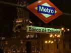 The train station sign where the Prado Museum is located (Bank of Spain)