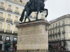 Statue of Carlos 3 - legend has it that a horse statue with one leg raised symbolizes that the rider passed away due to battle wounds