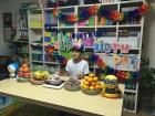 The set up for my host brother's birthday included lots of fruit, sweets and decorations