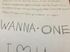 A student professes her love of Wanna One, a K-Pop group