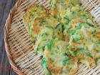 A Korean pancake using only spring vegetables