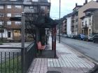 This is what a typical bus stop looks like! They give you a place to sit and hide from the usual rain!